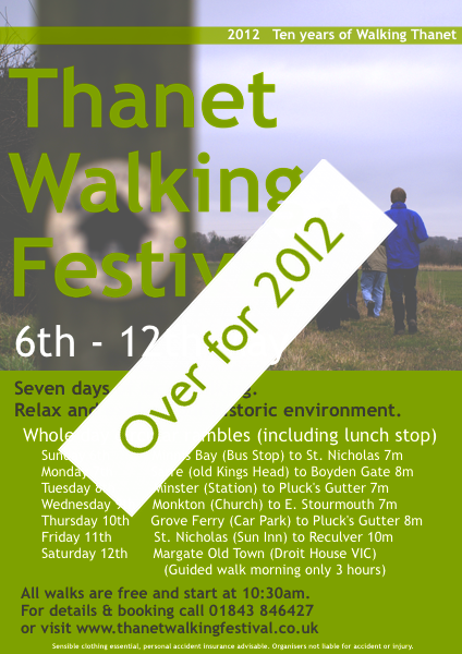The Thanet Walking Festival poster for 2012